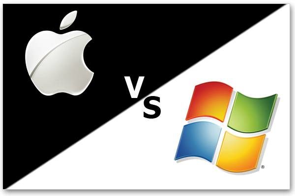 The two laptops run different operating systems, but there's no way to tell which one is better.