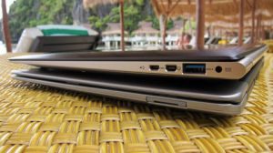 In terms of connectivity and ports, the two ultrabooks are pretty similar.
