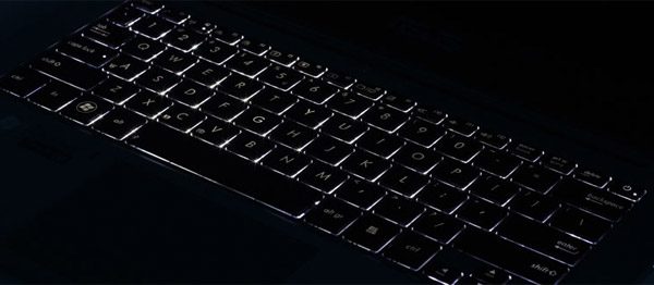 laptop with lighted keyboard