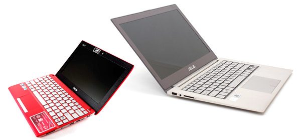 Both netbooks and ultrabooks are light and portable, with the first usually more compact than the latter as well
