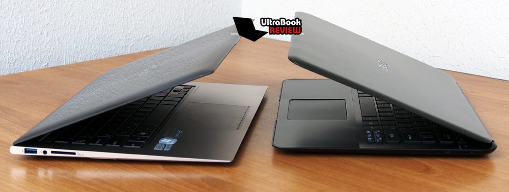 While both are sleek, the Acer is a bit thinner and lighter