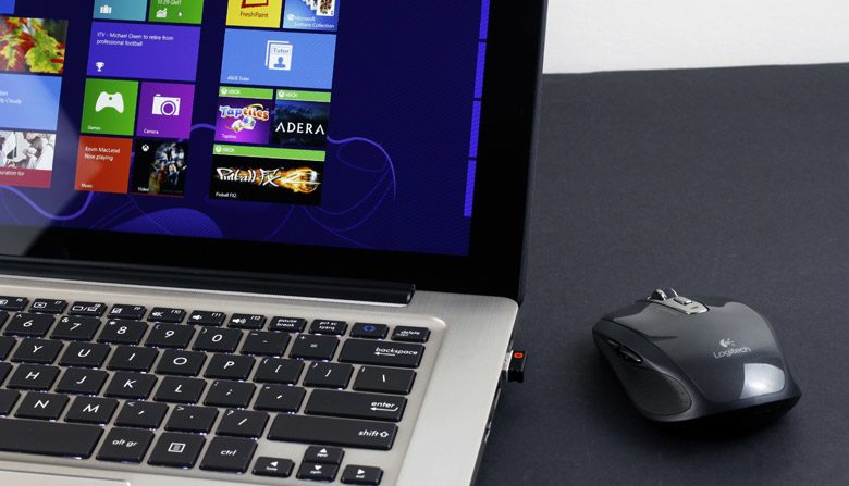 Latched to its docking station, this can be a versatile laptop