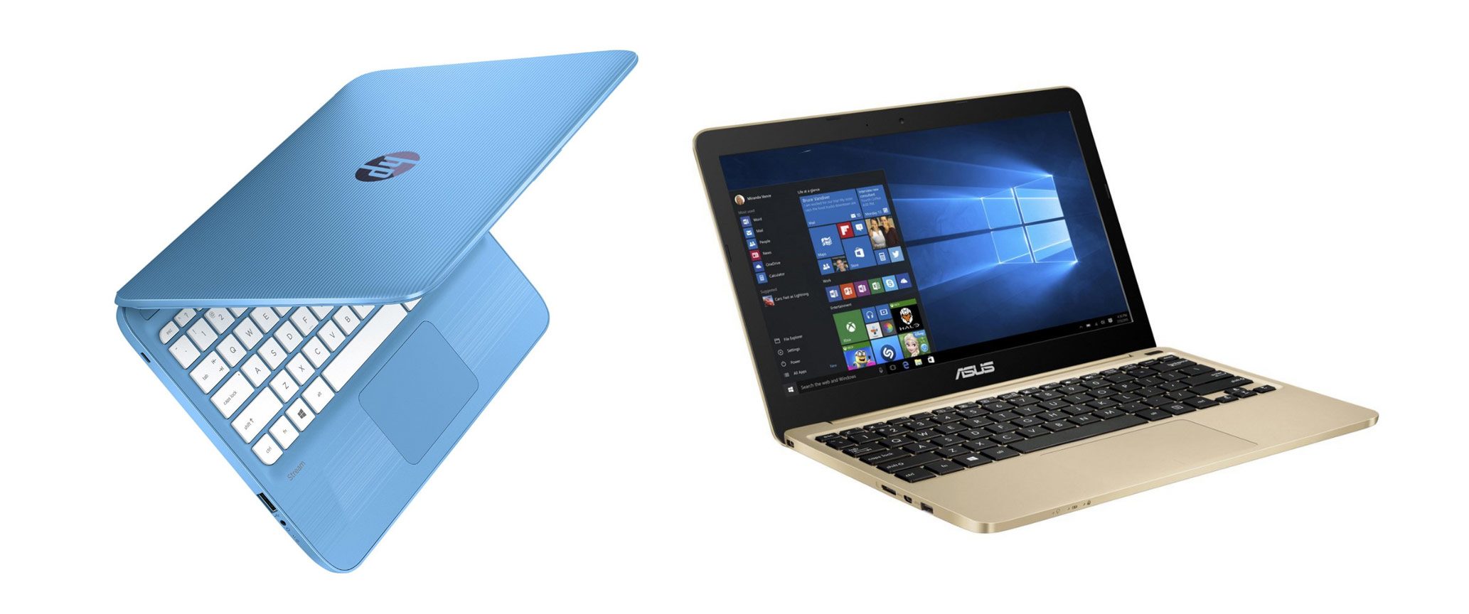 The HP Stream 11 and the Asus Vivobook E200 are excellent Windows small laptops you can have for under $200
