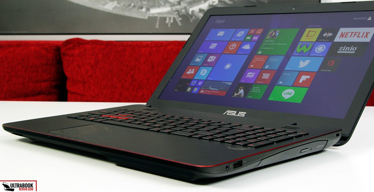 PC PORTABLE ASUS ROG G551JM I7 8GO RAM-RECO-NOIR ET ROUGE-BON ETAT-1TO