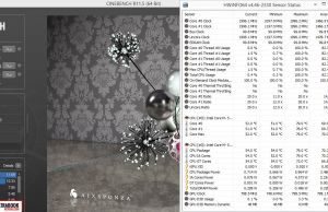 performance temperatures cinebench