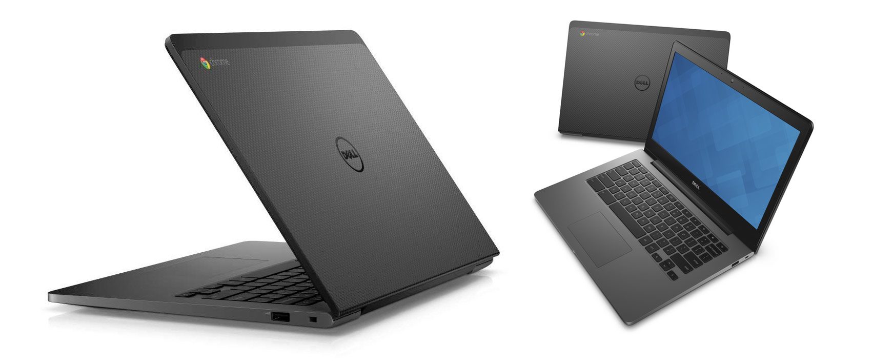 The Dell Chromebook 13 is a great notebook as well, faster, with a larger battery and a more sober design, but is not fanless