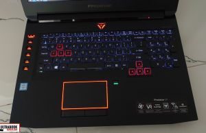keyboard backlit trackpad on