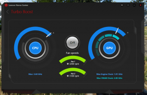 fans max speeds