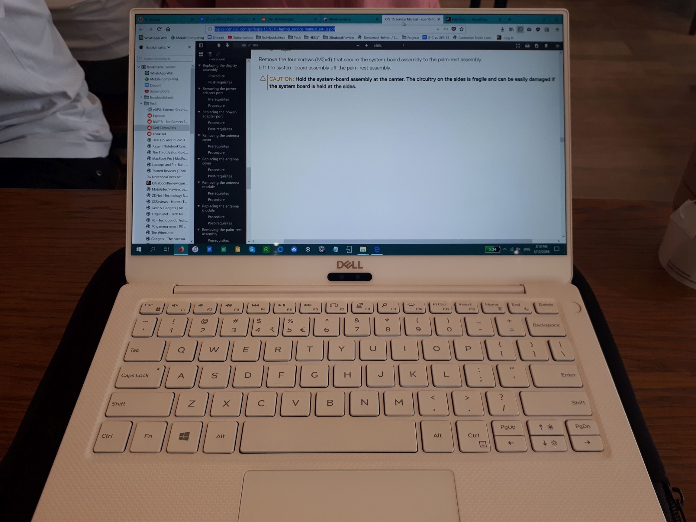 The white deck is a fantastic material, but it's a little too short when typing in confined spaces as it can press into your wrists.