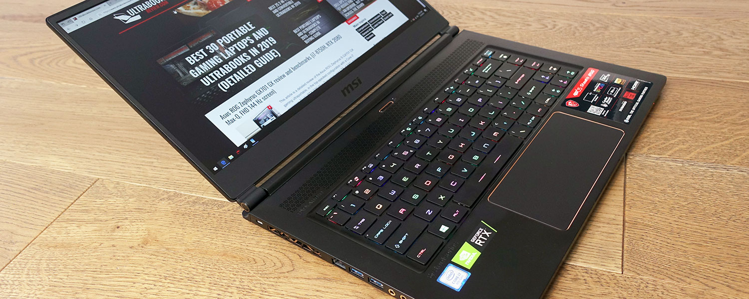 Himmel Narkoman Donau MSI GS65 Stealth Thin 8SG review (Core i7, RTX 2080 Max-Q)