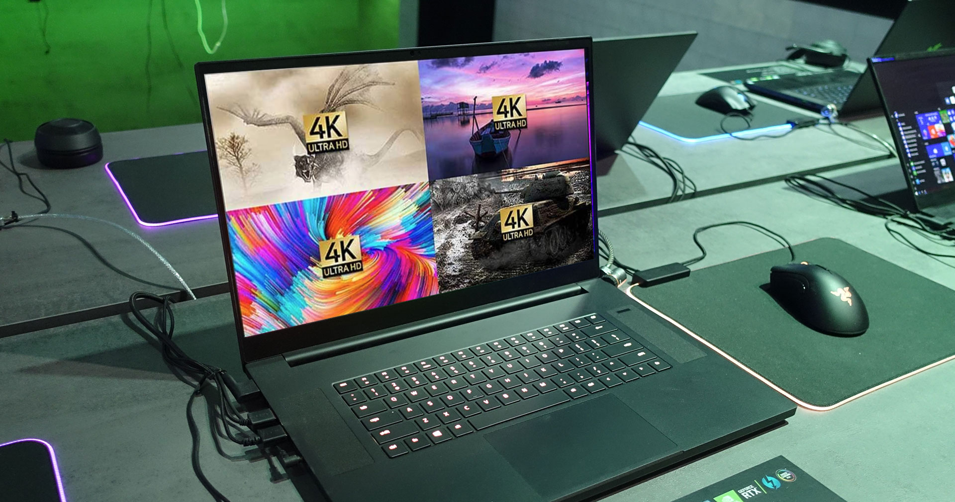 The Blade Pro 17 is among the first gaming laptops announced with the 4K 120 Hz 100% AdobeRGB panel