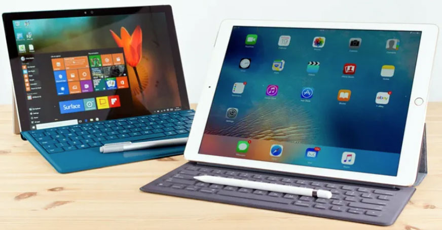 The Surface Pro and iPad pro battle at the top of this niche, but the Surface Go might just be the better value option for less-demanding customers