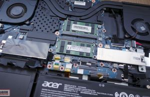 Acer ConceptD 5 Pro - internals and disassembly, RAM, storage