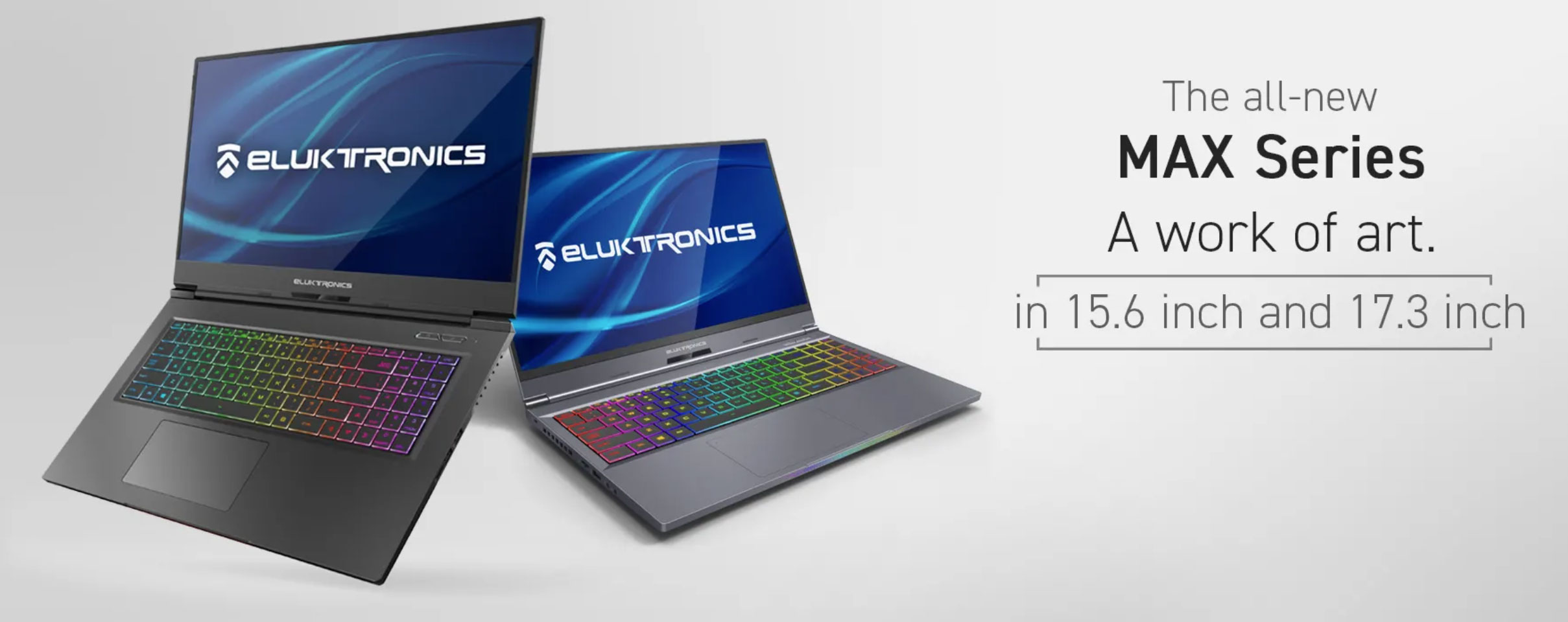 Eluktronics MAX 15 and 17 ultra-light gaming notebooks