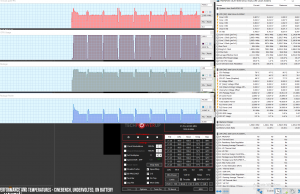 perf temps cinebench uv battery