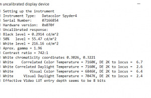 screen report default