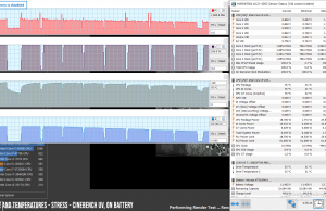 perf temps cinebench uv battery