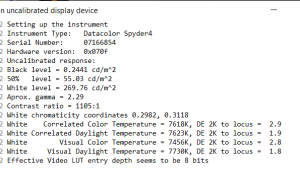 screen report default