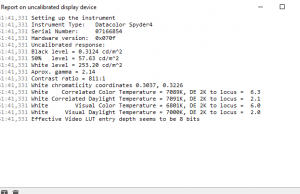 screen report default