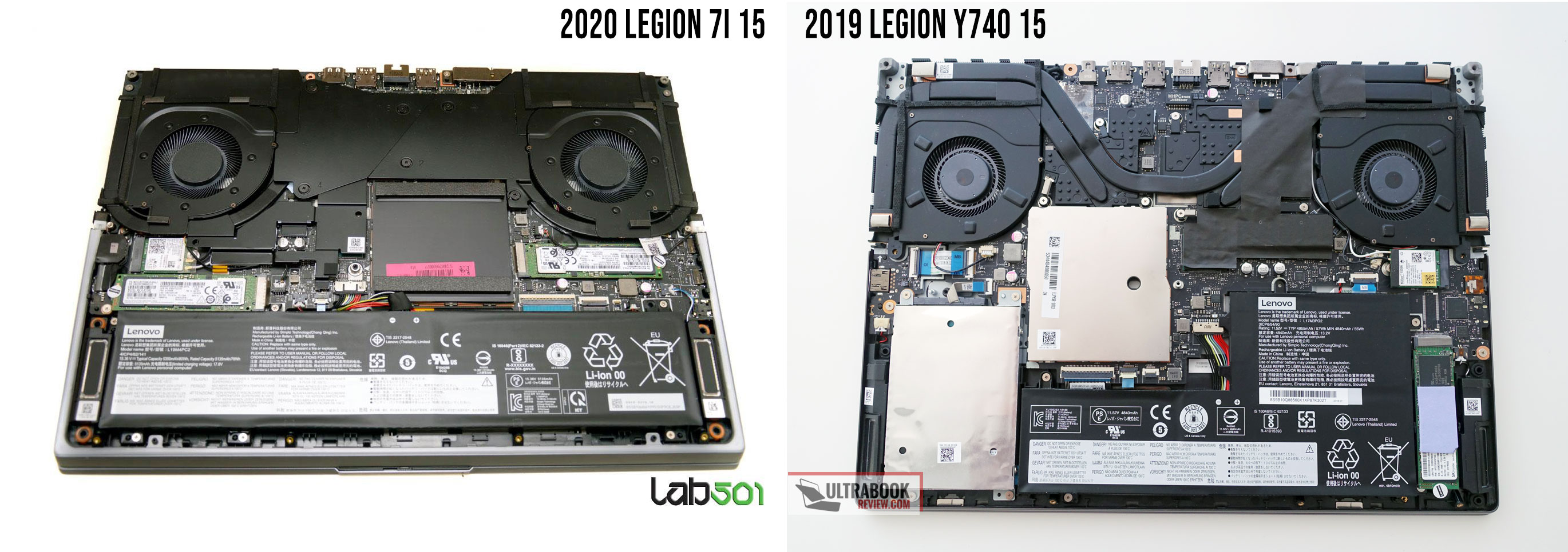 Lenovo Legion 7i thermal module, vs 2019 Y540
