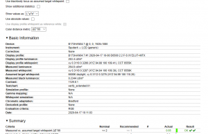 scree xrite report calibrated