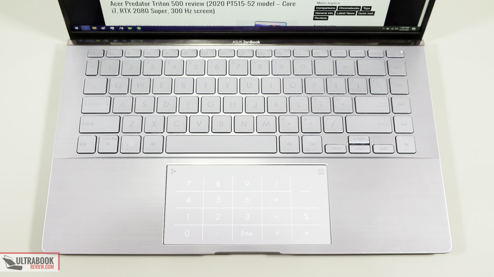 Asus ZenBook 14 UM433IQ - keyboard