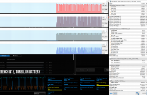 perf temps cinebench stock turbo battery