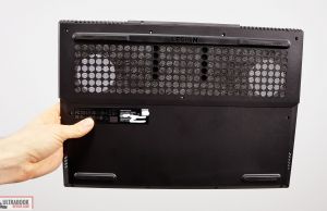 Lenovo Legion 5 - back panel and open intakes