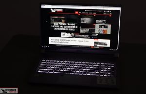 MSI Creator 17 keyboard and clickpad