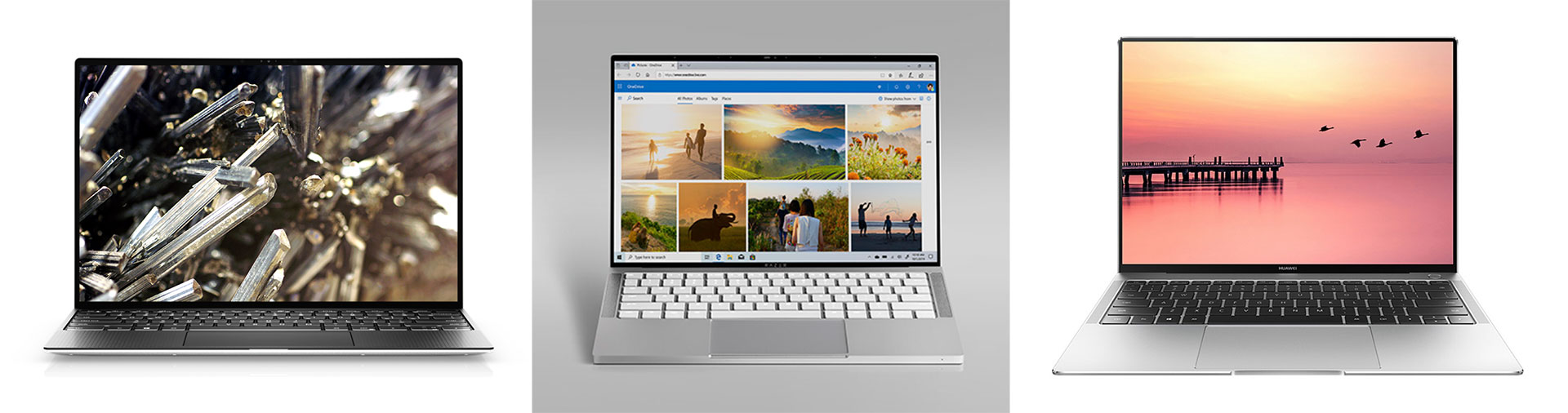 A laptop with thin bezels