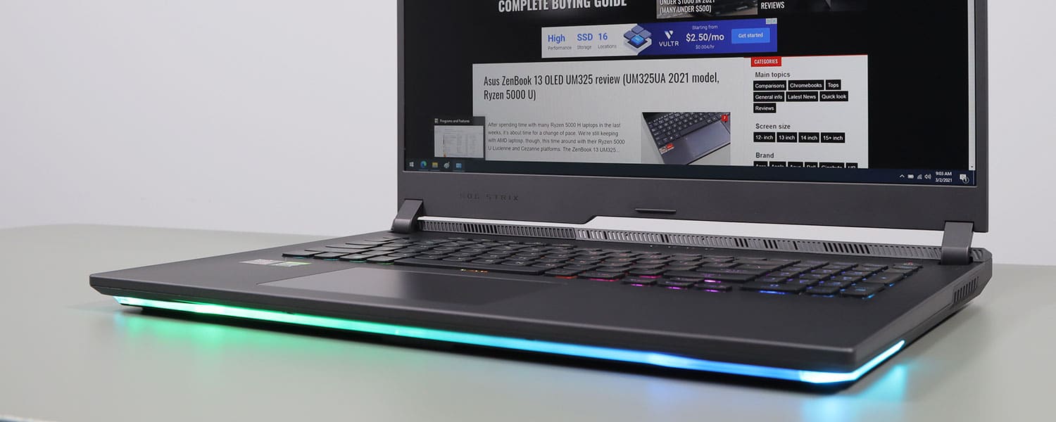 ASUS ROG Strix G17 G713 review (G713QR model- R7, RTX 3070)