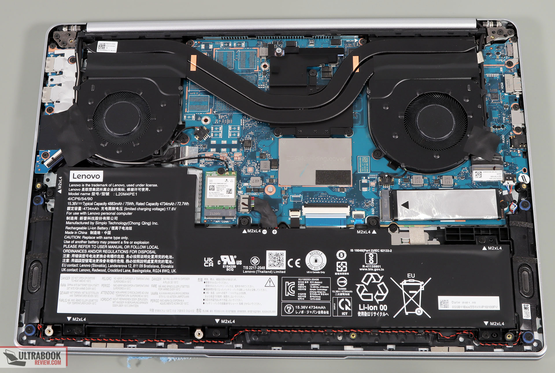 Lenovo IdeaPad 5 Pro internals and disassembly