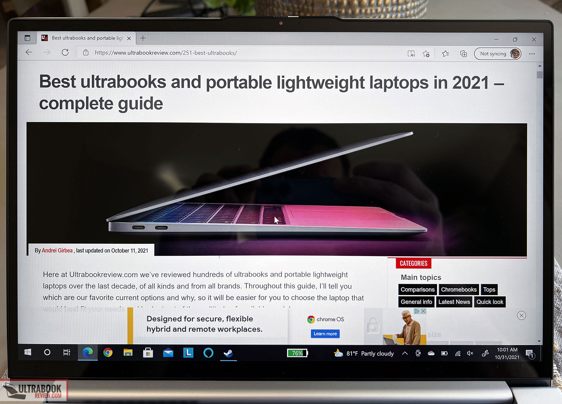 Lenovo ThinkBook 13x review - screen