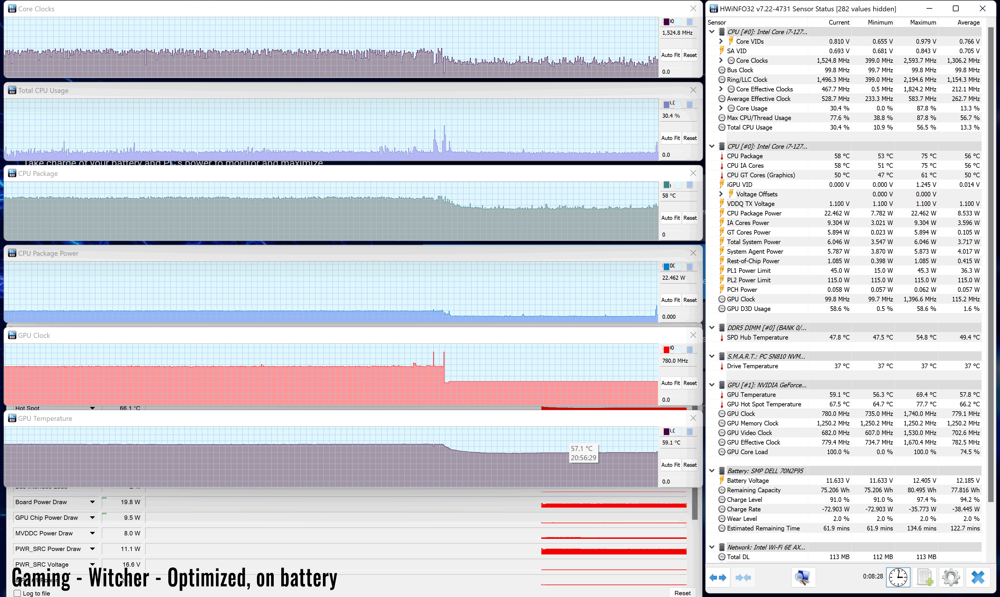 gaming witcher3 optimized ondesk battery