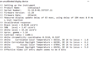 screen report default min