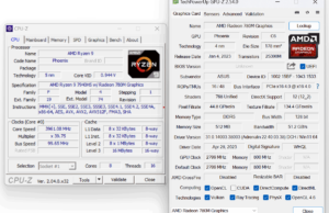 cpuz gpuz ryzen9 7940hs