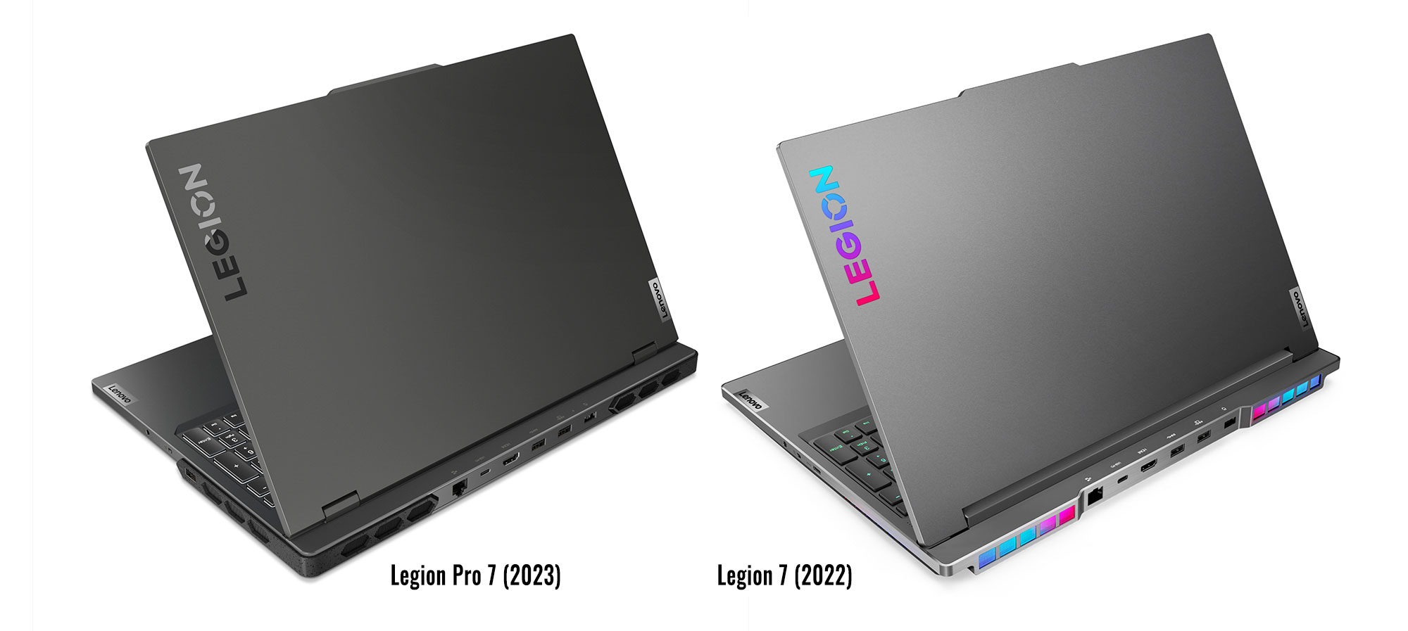 2023 Lenovo Legion Pro 7 (left) - 2022 Leobo Legion 7 (right)