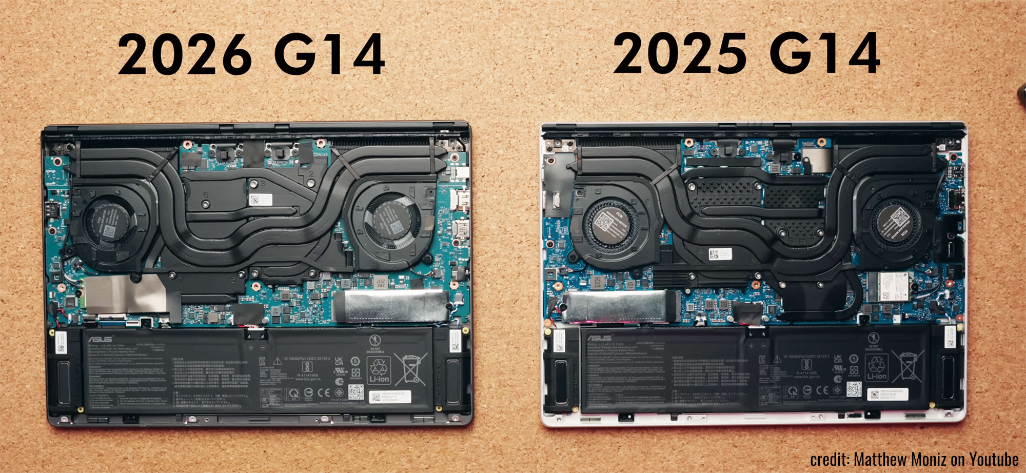2026 Asus ROG Zephyrus G14 lineup explained (GU405, GA403) g14 cooling module