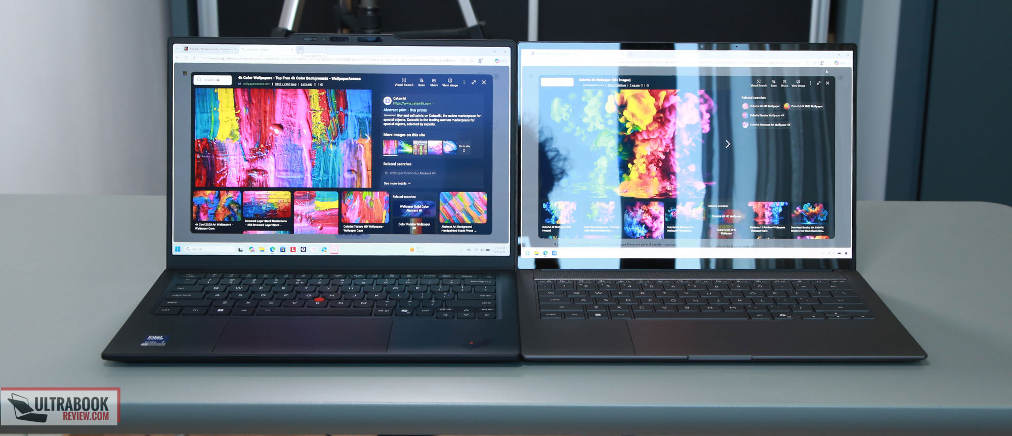 Lenovo ThinkPad X1 Carbon vs. MacBook Air, ThinkPad T14 and T14s, Yoga 9i 2-in-1, Zenbook S14 thinkpad x1carbon zenbooks14 screens